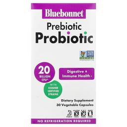 Bluebonnet Nutrition Prebiotic Probiotic 30 Vegetable Capsules