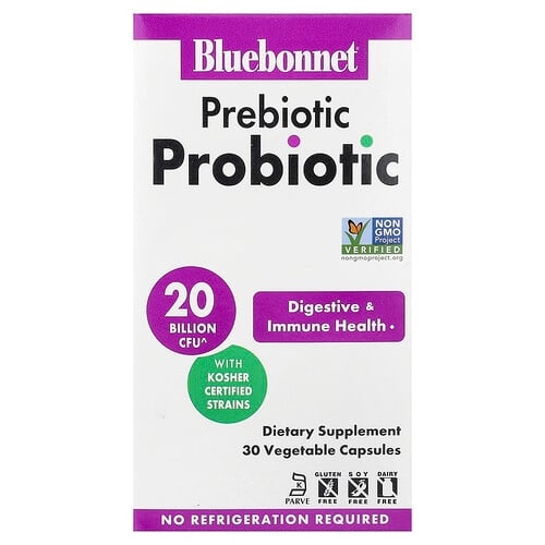 Bluebonnet Nutrition Prebiotic Probiotic 30 Vegetable Capsules product image