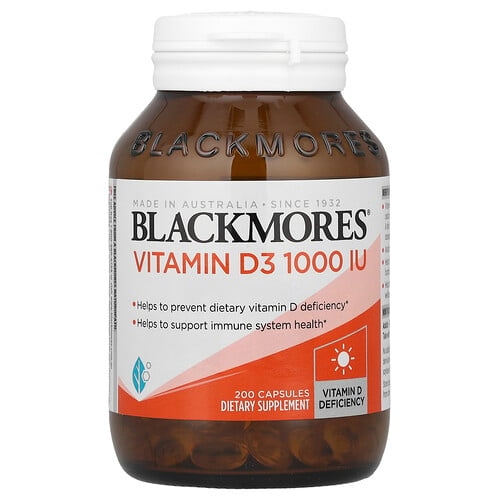 Blackmores Vitamin D3 25 Mcg 1 000 Iu 200 Capsules product image