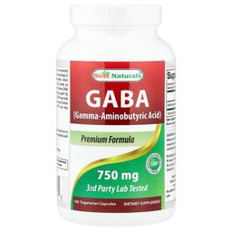 Best Naturals Gaba 750 Mg 180 Vegetarian Capsules