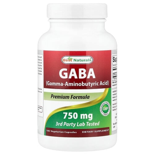 Best Naturals Gaba 750 Mg 100 Vegetarian Capsules product image