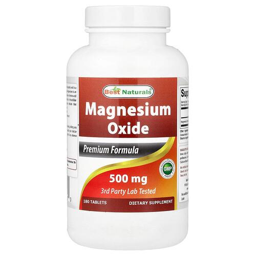 Best Naturals Magnesium Oxide 500 Mg 180 Tablets product image