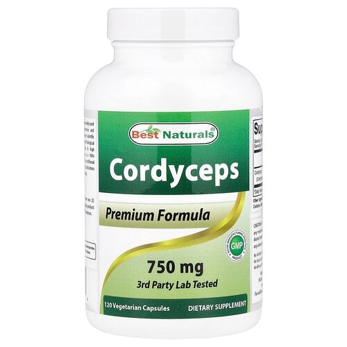 Best Naturals Cordyceps 750 Mg 120 Vegetarian Capsules product image