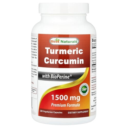 Best Naturals Turmeric Curcumin With Bioperine 180 Vegetarian Capsules product image