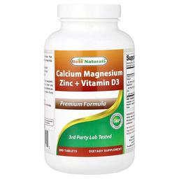 Best Naturals Calcium Magnesium Zinc Vitamin D3 300 Tablets