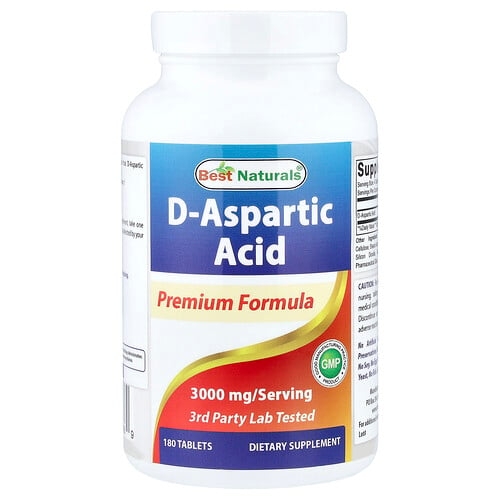 Best Naturals D Aspartic Acid 180 Tablets 750 Mg Per Tablet product image