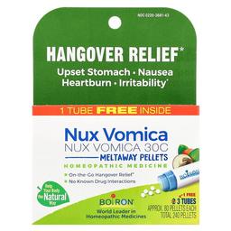 Boiron Nux Vomica 30c 3 Tubes Approx 80 Pellets Each