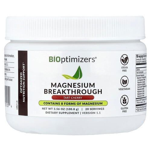 Bioptimizers Magnesium Breakthrough Tart Cherry 3 56 Oz 100 8 G product image