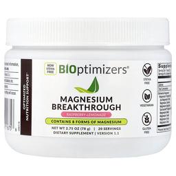 Bioptimizers Magnesium Breakthrough Raspberry Lemonade 2 75 Oz 78 G