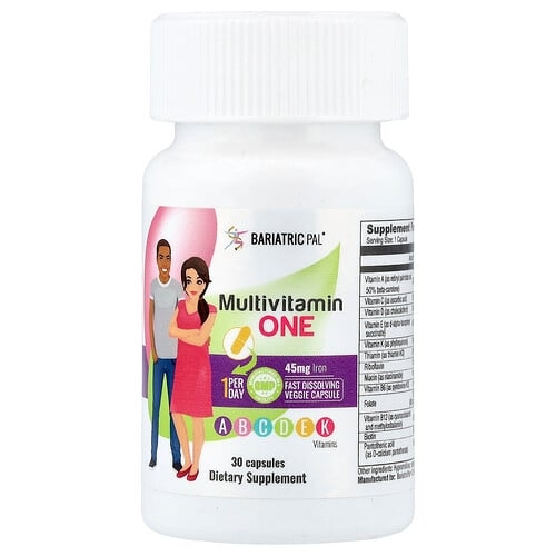 Bariatricpal Multivitamin One With Iron 30 Capsules product image