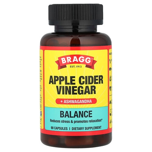 Bragg Apple Cider Vinegar Ashwagandha 90 Capsules product image