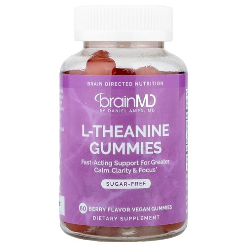 Brainmd L Theanine Gummies Berry 60 Vegan Gummies 100 Mg Per Gummy product image