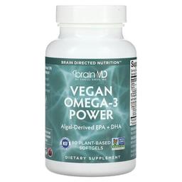 Brainmd Vegan Omega 3 Power 60 Plant Based Softgels