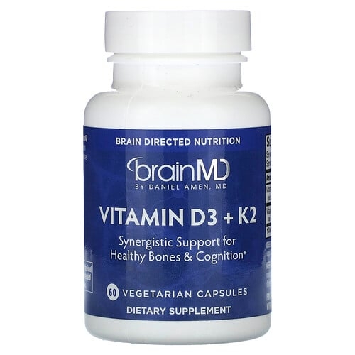 Brainmd Vitamin D3 K2 60 Vegetarian Capsules product image