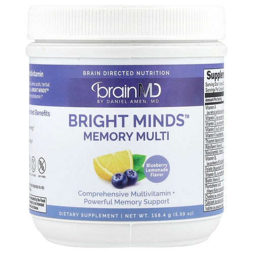 Brainmd Bright Minds Memory Multi Blueberry Lemonade 5 59 Oz 158 4 G product image