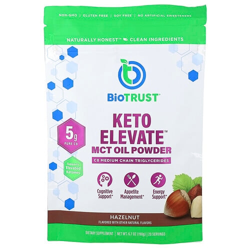 Biotrust Keto Elevate Mct Oil Powder Hazelnut 6 7 Oz 190 G product image