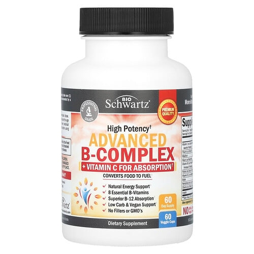 Bioschwartz High Potency Advanced B Complex 60 Veggie Caps product image