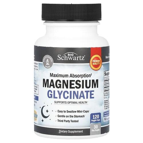 Bioschwartz Maximum Absorption Magnesium Glycinate 120 Veggie Caps product image
