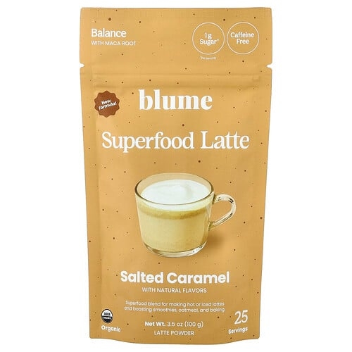 Blume Superfood Latte Salted Caramel Caffeine Free 3 5 Oz 100 G product image
