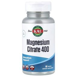 Kal Magnesium Citrate 400 60 Tablets 200 Mg Per Tablet