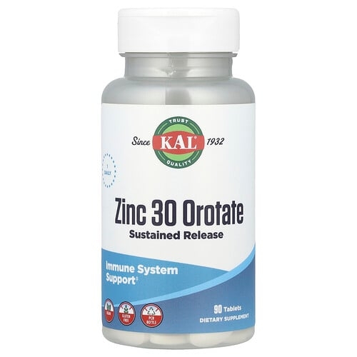 Kal Zinc 30 Orotate Sustained Release 30 Mg 90 Tablets product image