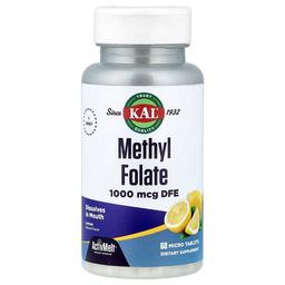 Kal Methyl Folate Lemon 1 000 Mcg Dfe 60 Micro Tablets