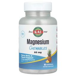 Kal Magnesium Chewables Pineapple 60 Mg 90 Chewables