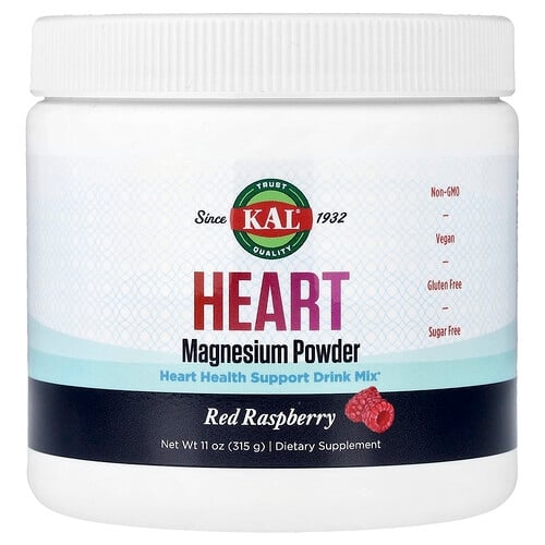 Kal Heart Magnesium Powder Red Raspberry 11 Oz 315 G product image