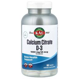 Kal Calcium Citrate D 3 180 Tablets