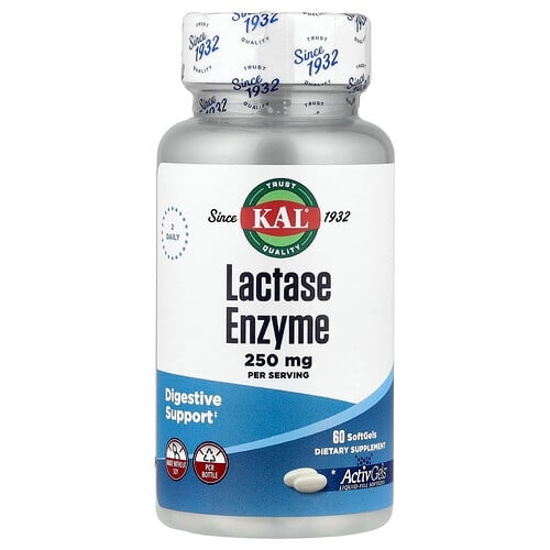 Kal Lactase Enzyme 60 Softgels 125 Mg Per Softgel product image