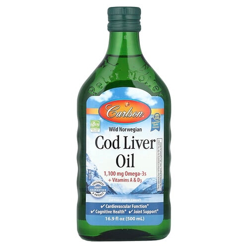 Carlson Wild Norwegian Cod Liver Oil 16 9 Fl Oz 500 Ml product image