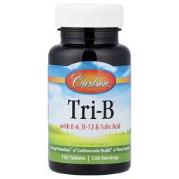 Carlson Tri B With B 6 B 12 Folic Acid 120 Tablets