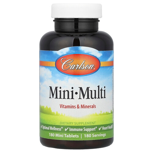 Carlson Mini Multi Vitamins Minerals 180 Mini Tablets product image