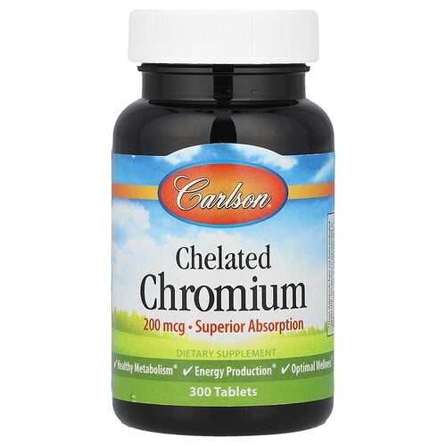 Carlson Chelated Chromium 200 Mcg 300 Tablets product image