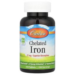 Carlson Chelated Iron 27 Mg 250 Tablets