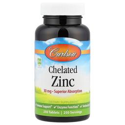 Carlson Chelated Zinc 30 Mg 250 Tablets
