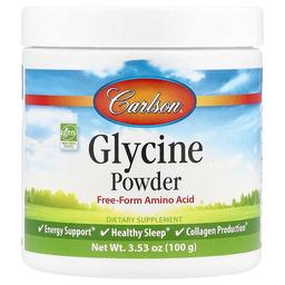 Carlson Glycine Powder Free Form Amino Acid 3 53 Oz 100 G