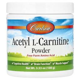 Carlson Acetyl L Carnitine Powder 3 53 Oz 100 G