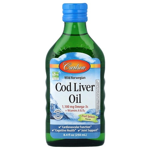 Carlson Wild Norwegian Cod Liver Oil Fruit Splash 8 4 Fl Oz 250 Ml product image