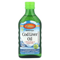Carlson Cod Liver Oil Natural Green Apple 1 100 Mg 8 4 Fl Oz 250 Ml