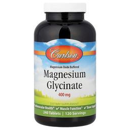 Carlson Magnesium Glycinate 240 Tablets 200 Mg Per Tablet