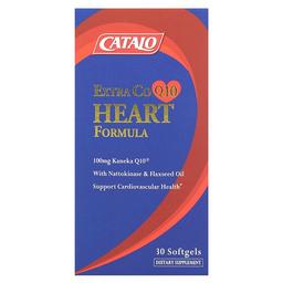 Catalo Extra Coq10 Heart Formula With Nattokinase Flaxseed Oil 30 Softgels