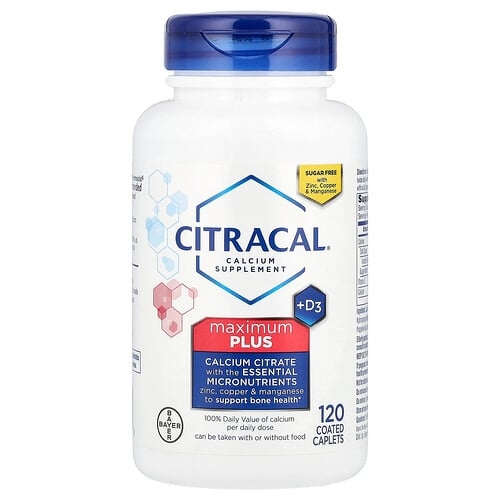 Citracal Calcium Supplement D3 Maximum Plus 120 Coated Caplets product image