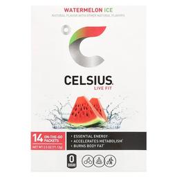 Celsius Live Fit Watermelon Ice 14 On The Go Packets 0 18 Oz 5 08 G Each