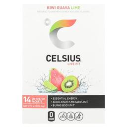Celsius Live Fit Kiwi Guava Lime 14 On The Go Packets 0 19 Oz 5 31 G Each