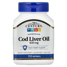 21st Century Norwegian Cod Liver Oil 400 Mg 110 Softgels