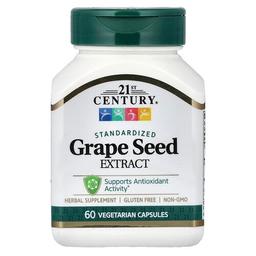 21st Century Grape Seed Extract Standardized 60 Vegetarian Capsules 50 Mg Per Capsule