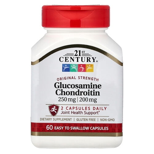21st Century Glucosamine Chondroitin 250 Mg 200 Mg 60 Easy To Swallow Capsules product image