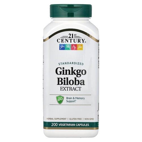 21st Century Ginkgo Biloba Extract Standardized 200 Vegetarian Capsules 60 Mg Per Capsule product image