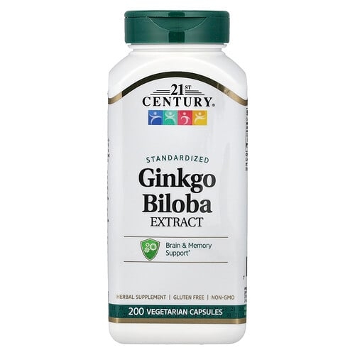 21st Century Ginkgo Biloba Extract Standardized 200 Vegetarian Capsules 60 Mg Per Capsule product image